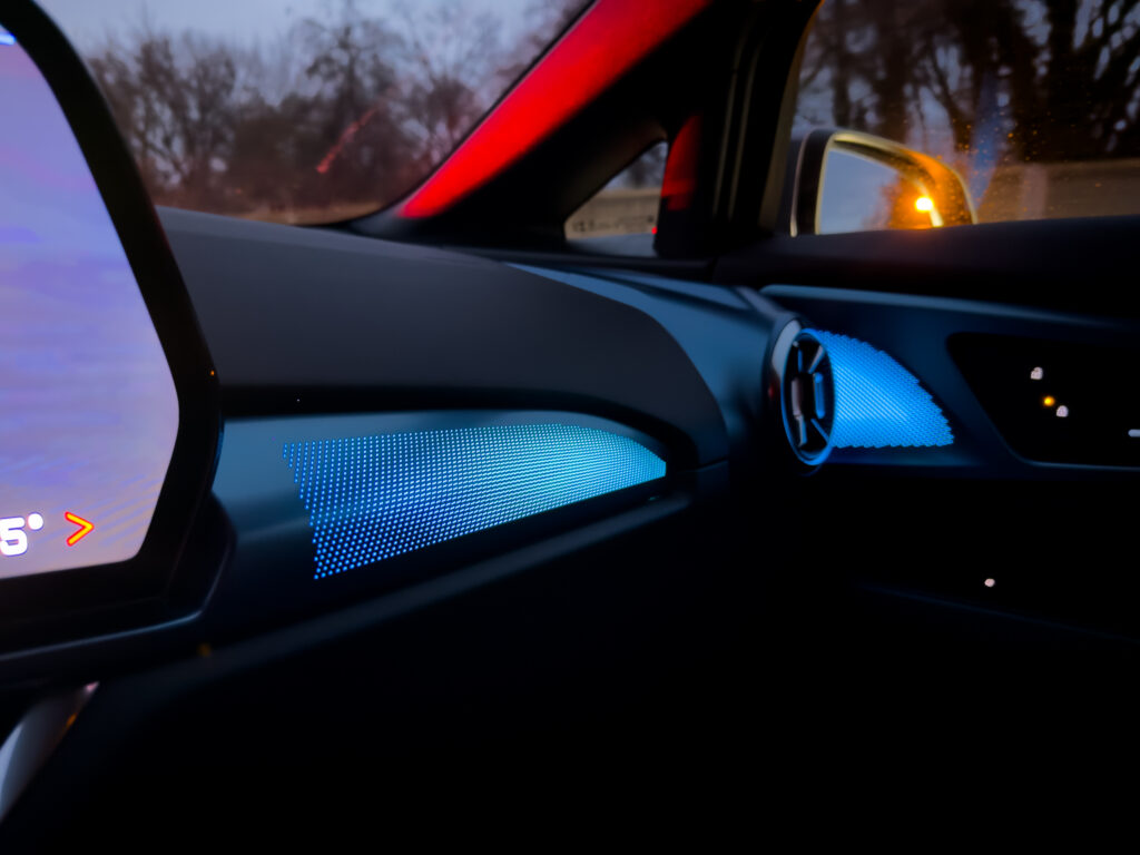 Chevrolet Equinox dashboard detail at night