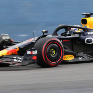Max Verstappen of the Netherlands drives the Oracle Red Bull Racing RB21 Honda RBPT during the Formula 1 MSC Cruises Grande Premio De Sao Paulo 2025 in Sao Paulo, Brazil, on November 8, 2025. (Photo by Alessio Morgese/NurPhoto via Getty Images)