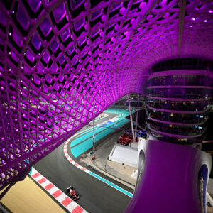 ABU DHABI, UNITED ARAB EMIRATES - DECEMBER 06: Charles Leclerc of Monaco driving the (16) Scuderia Ferrari SF-25 on track during qualifying ahead of the F1 Grand Prix of Abu Dhabi at Yas Marina Circuit on December 06, 2025 in Abu Dhabi, United Arab Emirates. (Photo by Clive Mason/Getty Images)