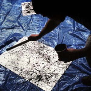 During the 'dripfest' experiment adults and children were asked to recreate a painting in Pollock’s style.