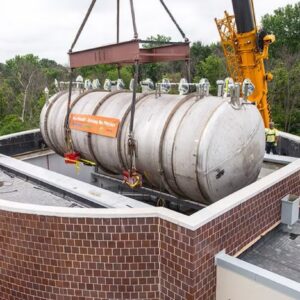 The MicroBooNE neutrino detector before its installation at Fermilab