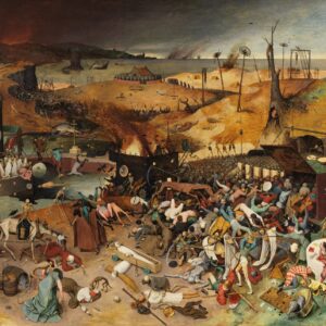 Pieter Bruegel's The Triumph of Death reflects the social upheaval and terror that followed the plague, which devastated medieval Europe.