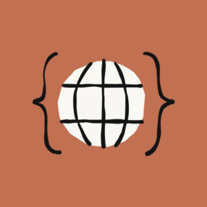 A graphic of a world in brackets