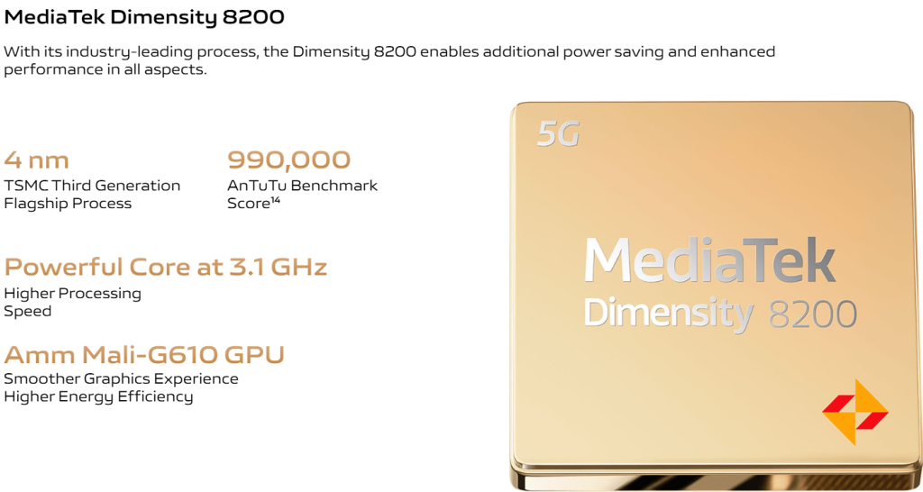 Vivo V30 Pro 5G MediaTek Dimensity 8200 5G Processor