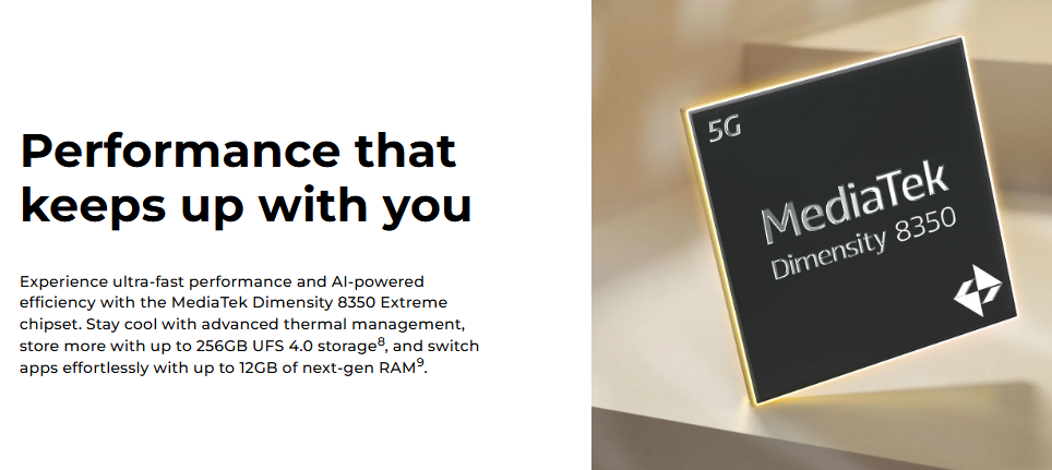 Dimensity 8350 Extreme Chipset – AI-Enhanced Performance