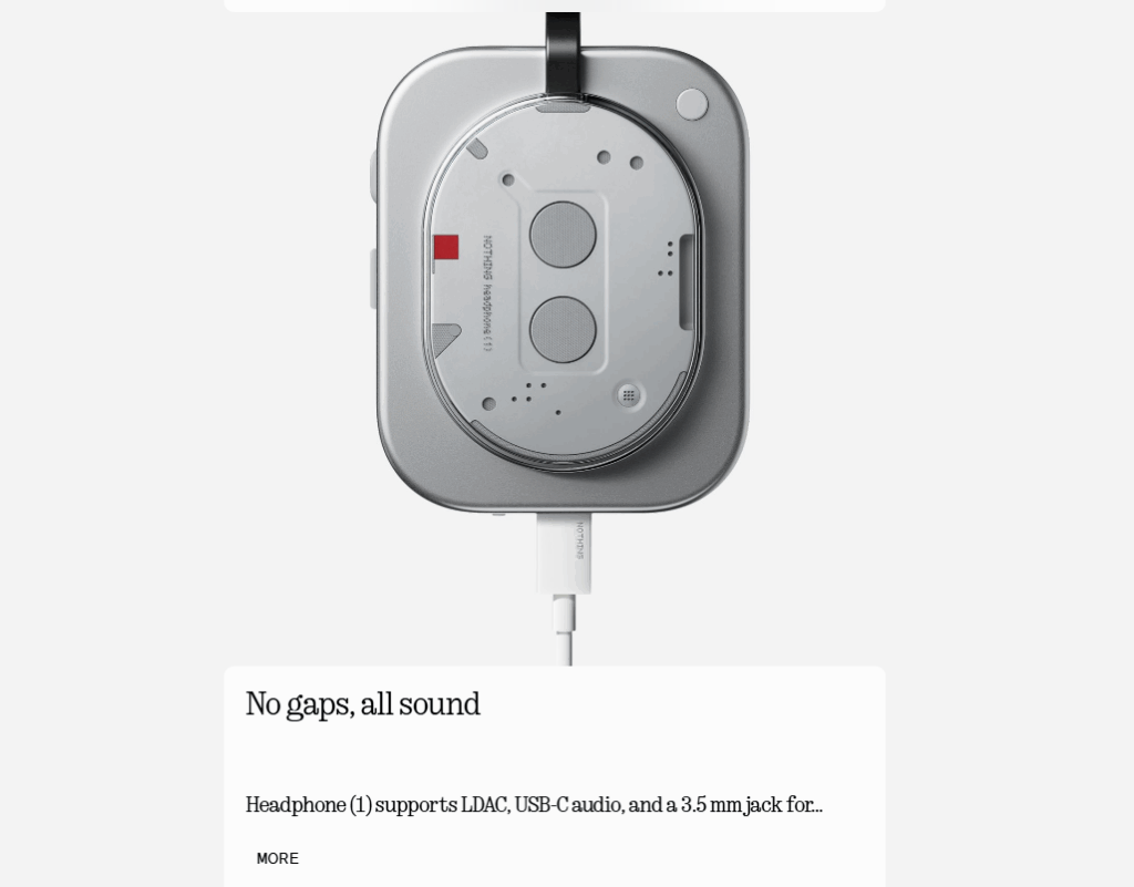 Nothing Headphone 1 Design and Comfort